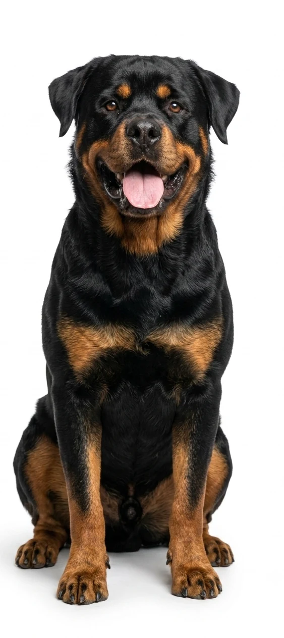 Rottweiler representing the Belly Welly digestive chew