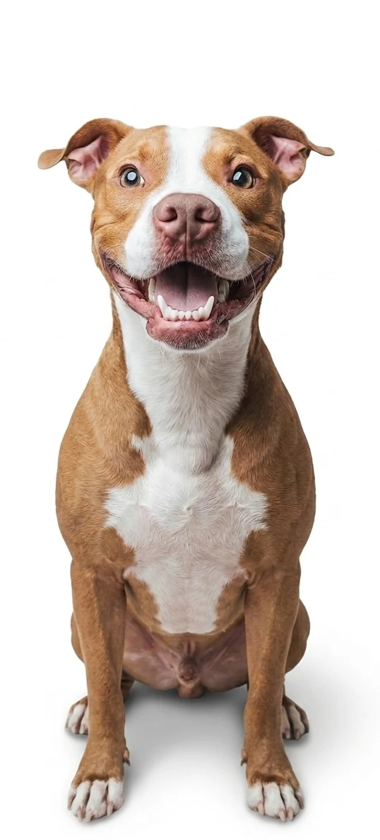 Smiling dog representing the Dentigos dental chew