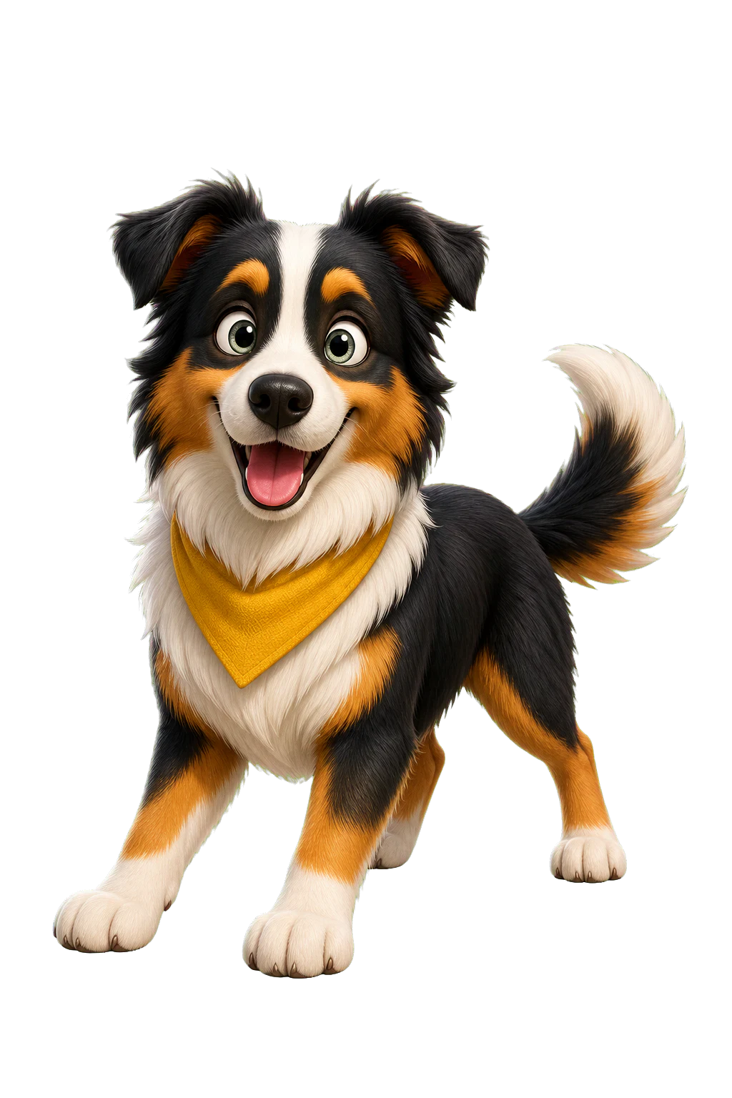 ChurPeak’s dog mascot wearing a golden bandana