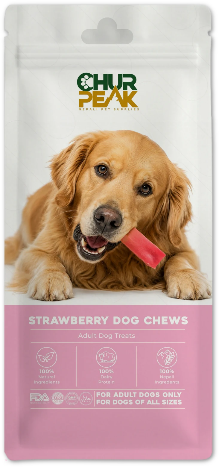 Strawberry Dog Chews packaging